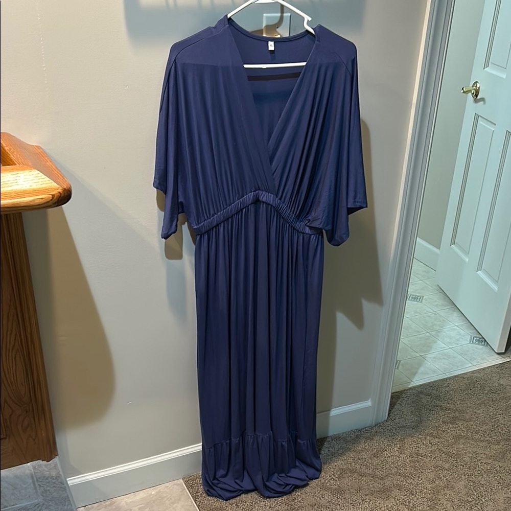 Elegant Navy Blue Women's Dress
